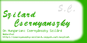 szilard csernyanszky business card