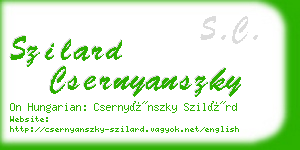 szilard csernyanszky business card